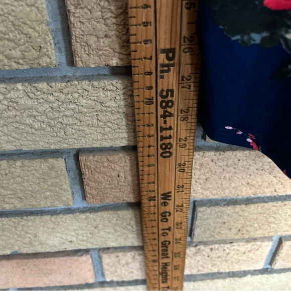 NWT Papermoon Navy Blue Floral Strappy Crossed Back Tunic Tank Top Size 2X - Picture 6 of 7